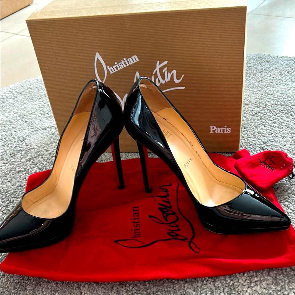Christian Louboutin Black Patent Leather Pumps